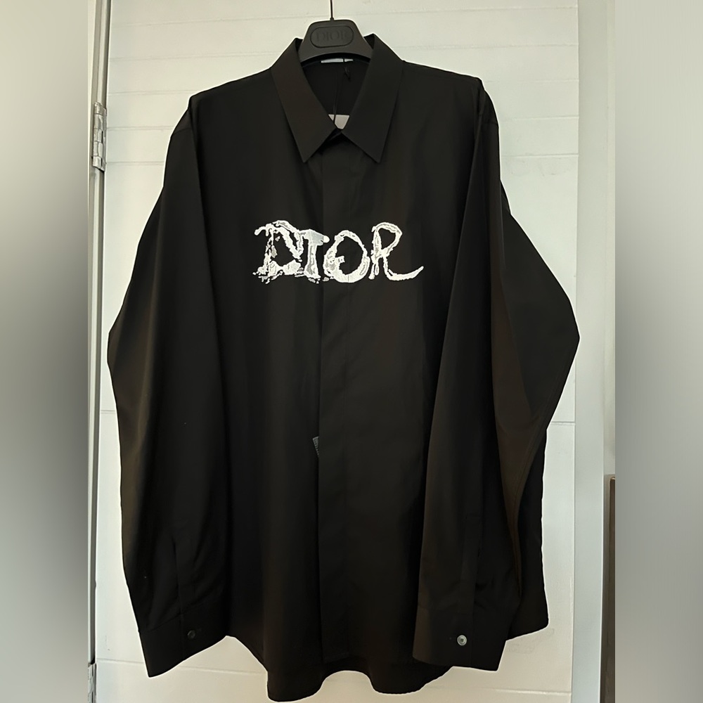NEW w/Tags Men’s Black Christian Dior Dress Shirt Size 44